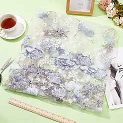 3D Flower Organgza Polyester Embroidery Ornament Accessories&nbsp;DIY-WH0632-47B