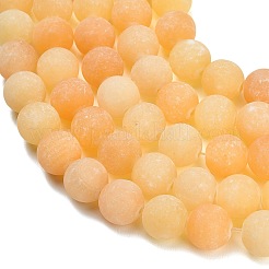 天然の黄色の方解石ビーズ連売り  スムーズなラウンド  艶消し  グレードA  きいろ  12.5~13mm  穴：1.6mm  約31個/連  14.76~14.96''（37.5~38センチメートル）&nbsp;GG-CBAA3AB-01-12mm