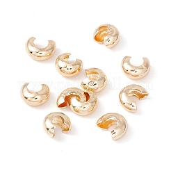 真鍮製つぶし玉カバーカシメ玉カバー  カドミウムフリー＆鉛フリー  ゴールドカラー  5.5x4.5x2.5mm  穴：2mm&nbsp;KK-P219-05B-G01