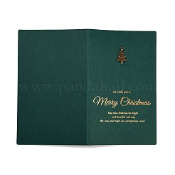 長方形の紙のグリーティングカード  封筒付き  クリスマスの日の招待状  クリスマスツリー  170x105x3.5mm&nbsp;AJEW-P123-C02