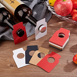 200Pcs 4 Colors Paper Wine Glass Charms Tags&nbsp;AJEW-PH0011-99
