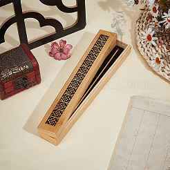 中空の竹製収納容器  香箱  化粧品とキャンドル用  長方形  ナバホホワイト  24x3.5x3cm&nbsp;CON-CN0001-34