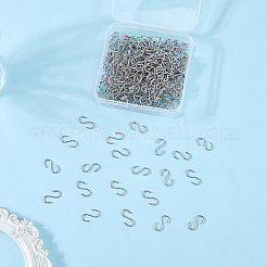 304ステンレススチール製S字フック金具300個  ステンレス鋼色  14x5x1mm&nbsp;STAS-SP0002-14
