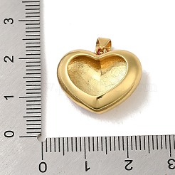 ラックメッキ真鍮チャーム  長持ちメッキ  カドミウムフリー＆鉛フリー  ハート  17x20.5x8mm  穴：4x3mm&nbsp;KK-S366-14G-02