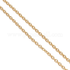 1.5mm 304ステンレススチールアズキチェーンネックレスの作り方  丸カン付き  ゴールドカラー  14.96インチ（38cm）  40mmエクステンダー&nbsp;AJEW-JB01465-04