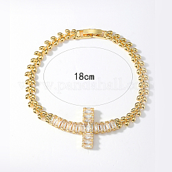 Elegant European and American Style Brass Leaf Link Chain Bracelets&nbsp;CY4061-1