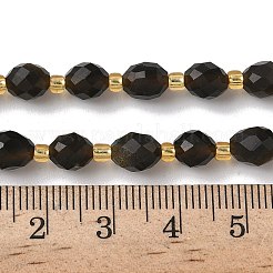 Natural Golden Sheen Obsidian Beads Strands&nbsp;G-F809-A27-01