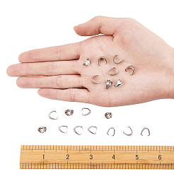 304ステンレススチールスナップオンベイル  ステンレス鋼色  9.5x7x6.5mm  インナー：8x5mm  100個/箱&nbsp;STAS-UN0009-05P