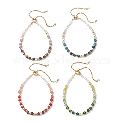 Adjustable Dyed Natural Malaysia Jade & Shell Pearl & Synthetic Hematite Beaded Slider Bracelets for Women&nbsp;BJEW-JB13550