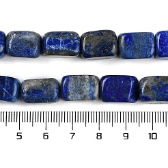 天然石ラピスラズリビーズ連売り  直方体の  14~15x10~11x10~11mm  穴：0.5mm  約27~29個/連  15.91''~16.14''（40.4~41センチメートル）&nbsp;G-M403-D03-01