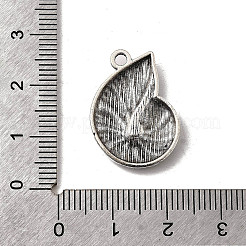 チベット風合金チャーム  海のテーマ  アンティークシルバー  12x7x3mm  穴：1mm&nbsp;PALLOY-D314-03AS