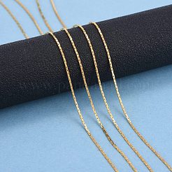 真鍮ボストンリンクチェーン  溶接されていない  スプールで  カドミウムフリー＆ニッケルフリー＆鉛フリー  ゴールドカラー  0.9x0.6mm  約32.8フィート（10m）/ロール&nbsp;X-CHC002Y-G-NR