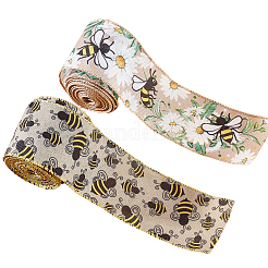 2 Rolls 2 Patterns Insect Theme Polyester Ribbon&nbsp;OCOR-GF0002-58A