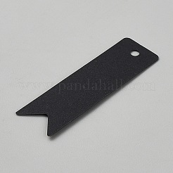 クラフト紙製サンキューギフトタグ100個  長方形  ブラック  7x2x0.03cm&nbsp;AJEW-WH0609-458B-01
