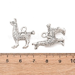 合金のチベット風チャーム  ロバのお守り  アンティークシルバー  25x20x5.5mm  穴：2.1mm  約248個/1000g&nbsp;FIND-C094-26AS