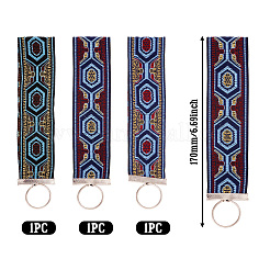 3Pcs Vintage Polyester Ribbon Keychain&nbsp;KEYC-TAC00048