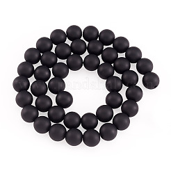 2 Strands 2 Styles Natural Black Onyx(Dyed & Heated) Beads Strands&nbsp;G-TA0003-52-8mm