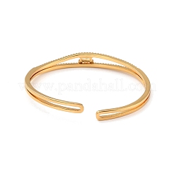 Rectangle Colorful Cubic Zirconia Cuff Bangle&nbsp;BJEW-I298-07G