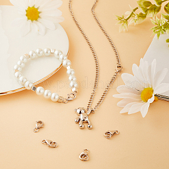スターリングシルバーのロブスタークロウ留め金6個925個  プラチナ  10x7x3mm  穴：2.5mm&nbsp;STER-CN0001-23