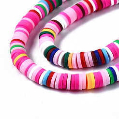 Handmade Polymer Clay Beads Strands&nbsp;CLAY-R089-6mm-096