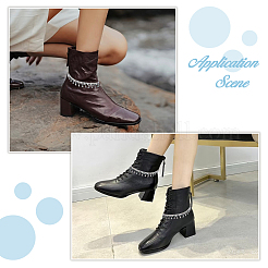 2Pcs Alloy Rhinestones Link Boot Strap Chains&nbsp;HJEW-HS00056