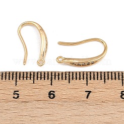 真鍮マイクロペーブクリアキュービックジルコニアピアスフック  ニッケルフリー  18KGP本金メッキ  15x2.5mm  穴：1mm  ピン：0.7mm&nbsp;KK-F910-24G