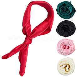 5Pcs 5 Colors Detachable Satin Lady's Scarf&nbsp;AJEW-CN0004-92A