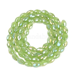 Electroplate Imitation Jade Glass Beads Strands&nbsp;GL-N002-01A-C03
