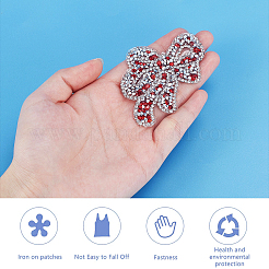 7Pcs 7 Colors Bowknot Glitter Hotfix Rhinestone&nbsp;DIY-FG0002-30