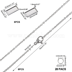 304 Stainless Steel Cable Chain Necklace Making&nbsp;DIY-UN0001-64