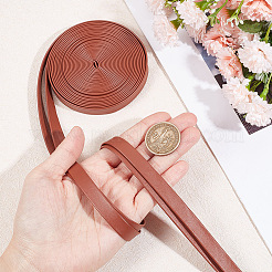 5m フラット PU 模造革コード  衣料品用  サドルブラウン  10x1mm  約5.47ヤード（5m）/ pc&nbsp;LC-WH0009-07B