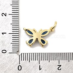 Butterfly Brass Glass Pendants&nbsp;KK-C134-20G