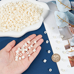 300個3種類のプラスチックビーズ  ホルダーガスケット  コラム  ベージュ  3~7x7mm  穴：3mm  100個/スタイル&nbsp;KY-OC0001-42