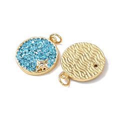 Brass Micro Pave Cubic Zirconia Pendants&nbsp;KK-C143-47G-01