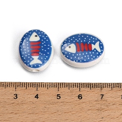 Printed Handmade Porcelain Beads&nbsp;PR-CBAB520-01