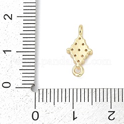 Brass Micro Pave Clear Cubic Zirconia Connector Charms&nbsp;LS-KK-Z094-08G-03