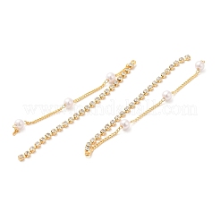 Brass Rhinestone Tassel Big Pendants&nbsp;KK-F860-38G