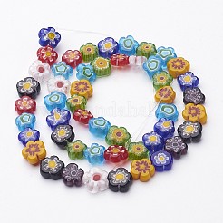Handmade Millefiori Glass Bead Strands&nbsp;LAMP-J035-8mm-M