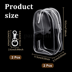 Rectangle Transparent PVC Plastic Storage Zipper Bags&nbsp;ABAG-WH0040-38