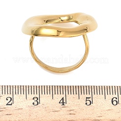 Adjustable 304 Stainless Steel Cuff Open Rings for Women&nbsp;RJEW-Z122-03G-03
