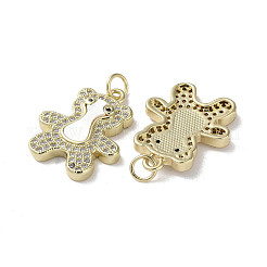 Brass Micro Pave Cubic Zirconia Pendants&nbsp;KK-G485-21B-G