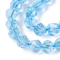 Crackle Transparent Glass Beads Strands&nbsp;GLAA-N068-02A-03