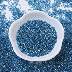 MIYUKIデリカビーズ  シリンダー  日本製シードビーズ  11/0  （db0149)シルバーライニングカプリブルー  1.3x1.6mm  穴：0.8mm  約2000PCS /ボトル  10 G /ボトル&nbsp;SEED-JP0008-DB0149