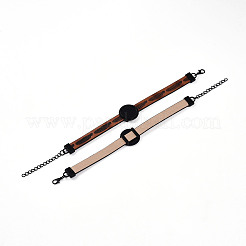 PU Leather Cord Bracelet Making&nbsp;MAK-TAC0002-04EB-04