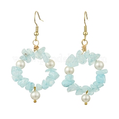 Natural Gemstone Beaded Dangle Earrings&nbsp;EJEW-JE07215