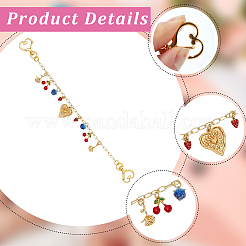 1Pc Fruit Style Brass Bag Decorative Chains&nbsp;HJEW-SC0003-25