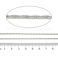 304ステンレススチールボストンリンクチェーン  ハンダ付け  スプールで  ステンレス鋼色  3x1.2x1.2mm&nbsp;CHS-G050-08P