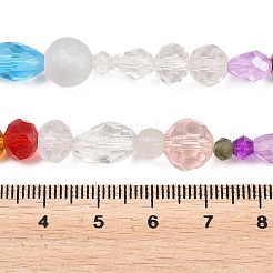 電気メッキガラスビーズ連売り  混合図形  ミックスカラー  2~16x2~16mm  穴：1~2mm  約15.74インチ&nbsp;EGLA-L007-K01