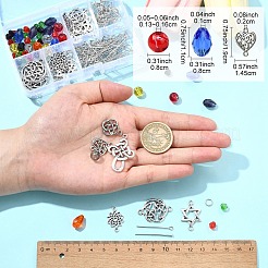 DIY 合金イヤリング ジュエリー作りキット  ミックスカラー  6~33x0.7~22x0.7~8mm  穴：1~4.5mm&nbsp;DIY-YW0011-89