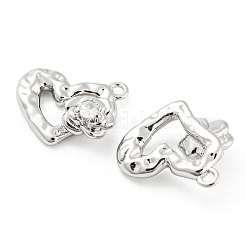 Brass Micro Pave Cubic Zirconia Charms&nbsp;KK-E090-34P